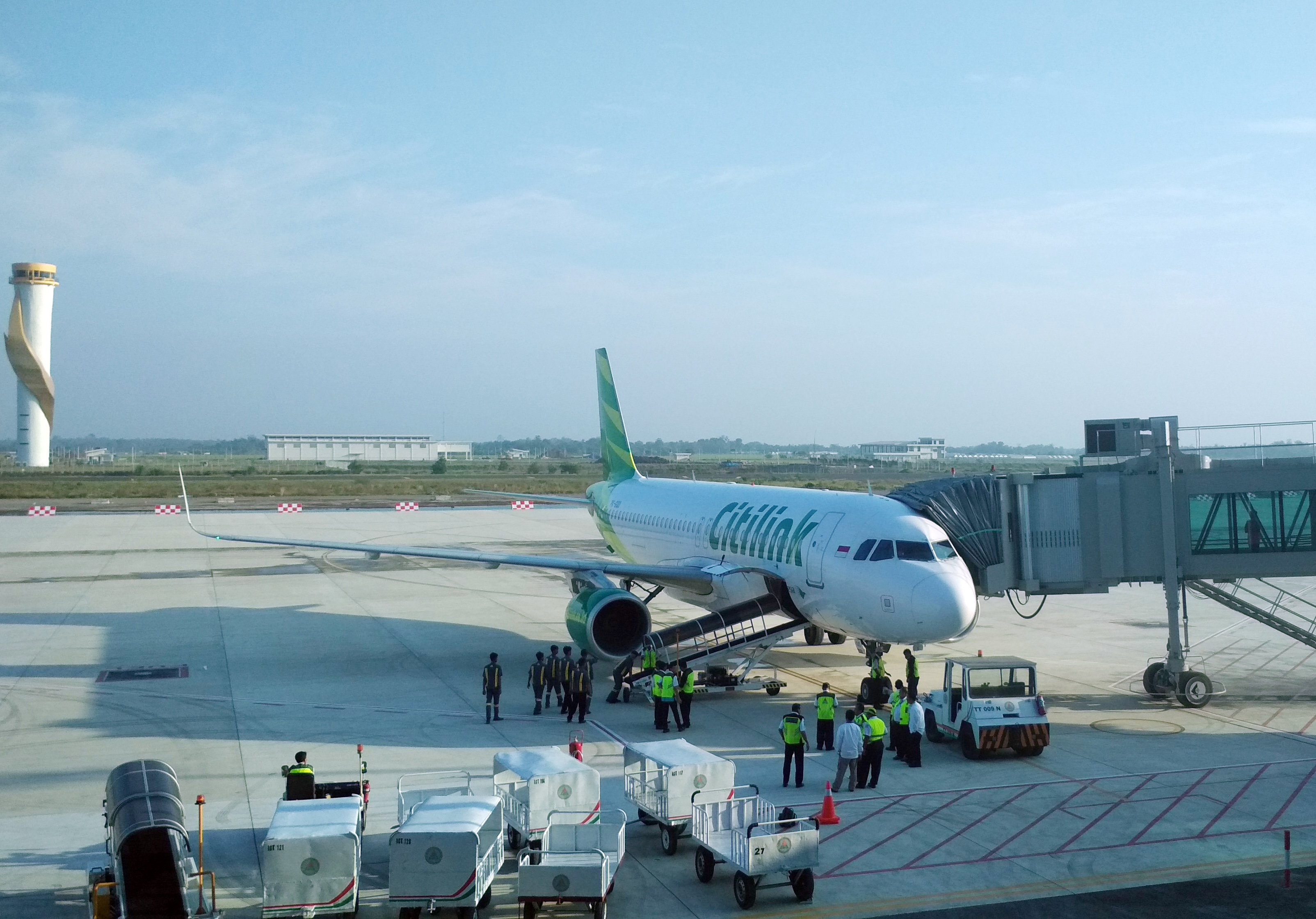 : Pesawat Citilink mendarat perdana di Bandara Internasional Jawa Barat (BIJB) Kertajati