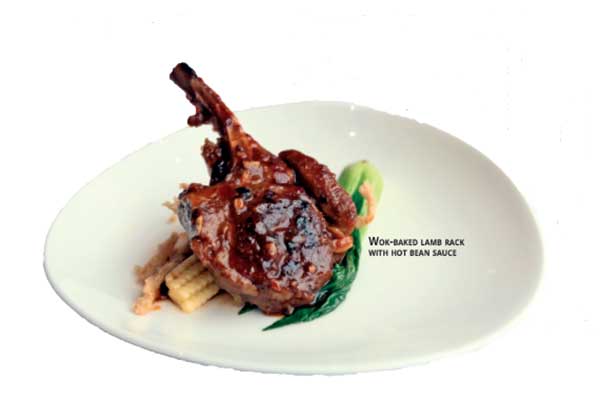 WOK-BAKED LAMB RACK WITH HOT BEAN SAUCE