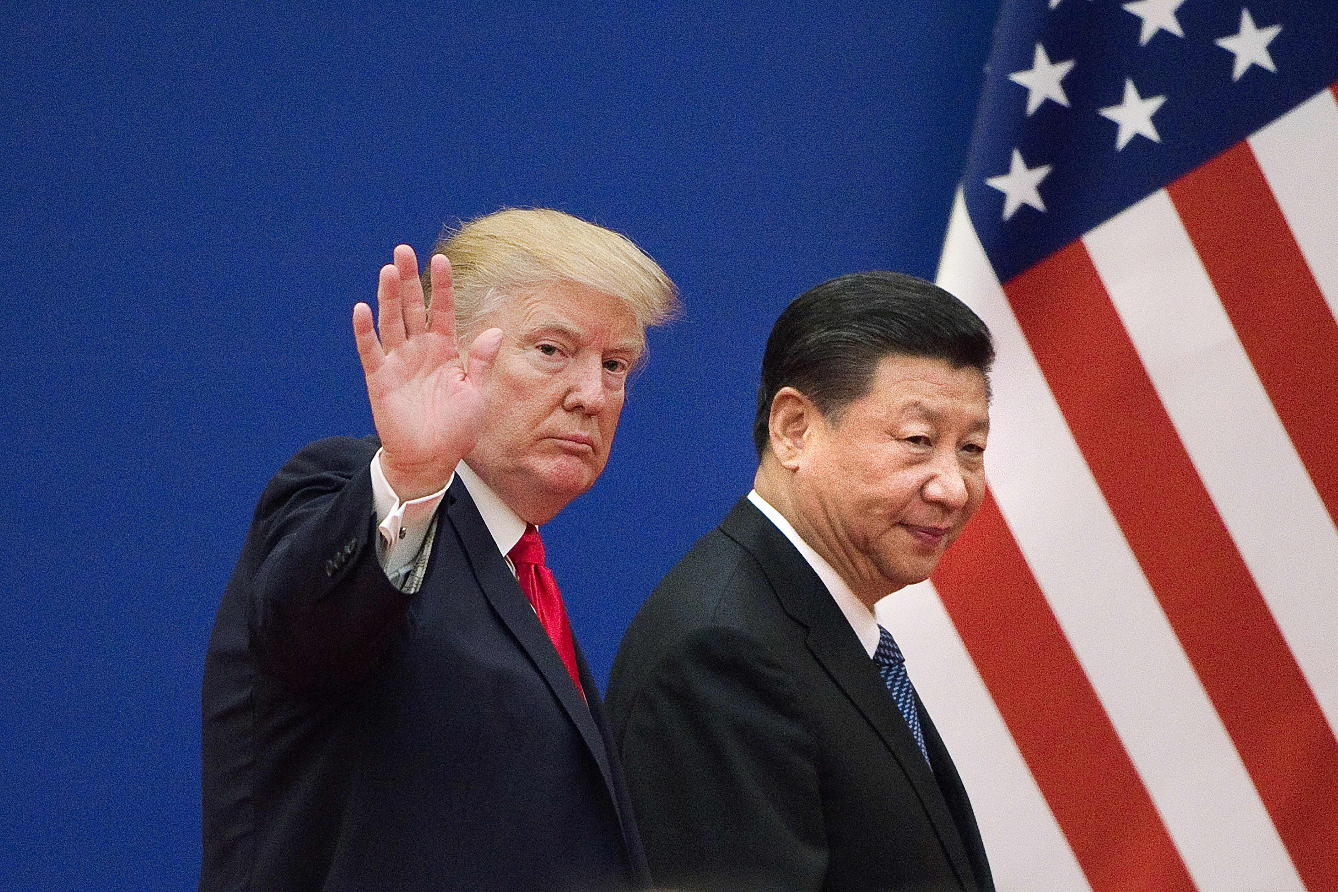 Presiden Donald Trump dan Presiden Tiongkok Xi Jinping 