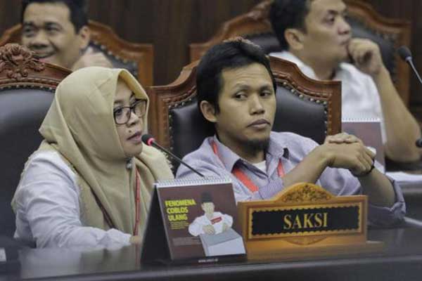  Beti Kristina, saksi yang dihadirkan Tim Hukum Capres Cawapres nomor urut 2 Prabowo – Sandiaga 