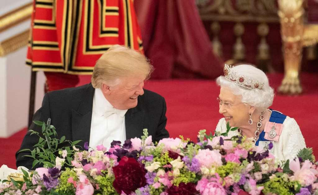 Presiden AS Donald Trump dan Ratu Elizabeth II di Istana Buckingham