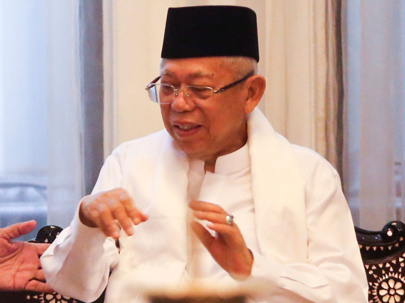 Cawapres nomor urut 01 KH Ma'aruf Amin.