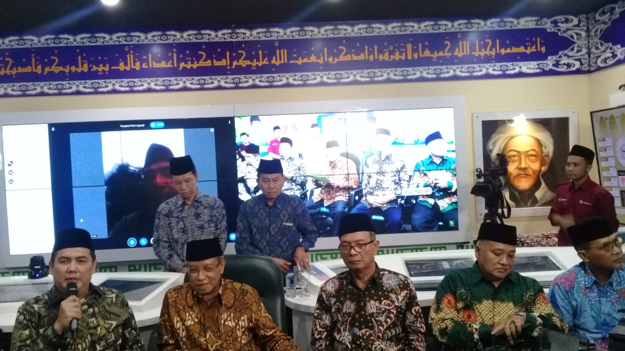 PBNU menggelar Ikhbar 1 Syawwal 1440 H di Gedung PBNU, Jakarta, pada Senin (3/6)