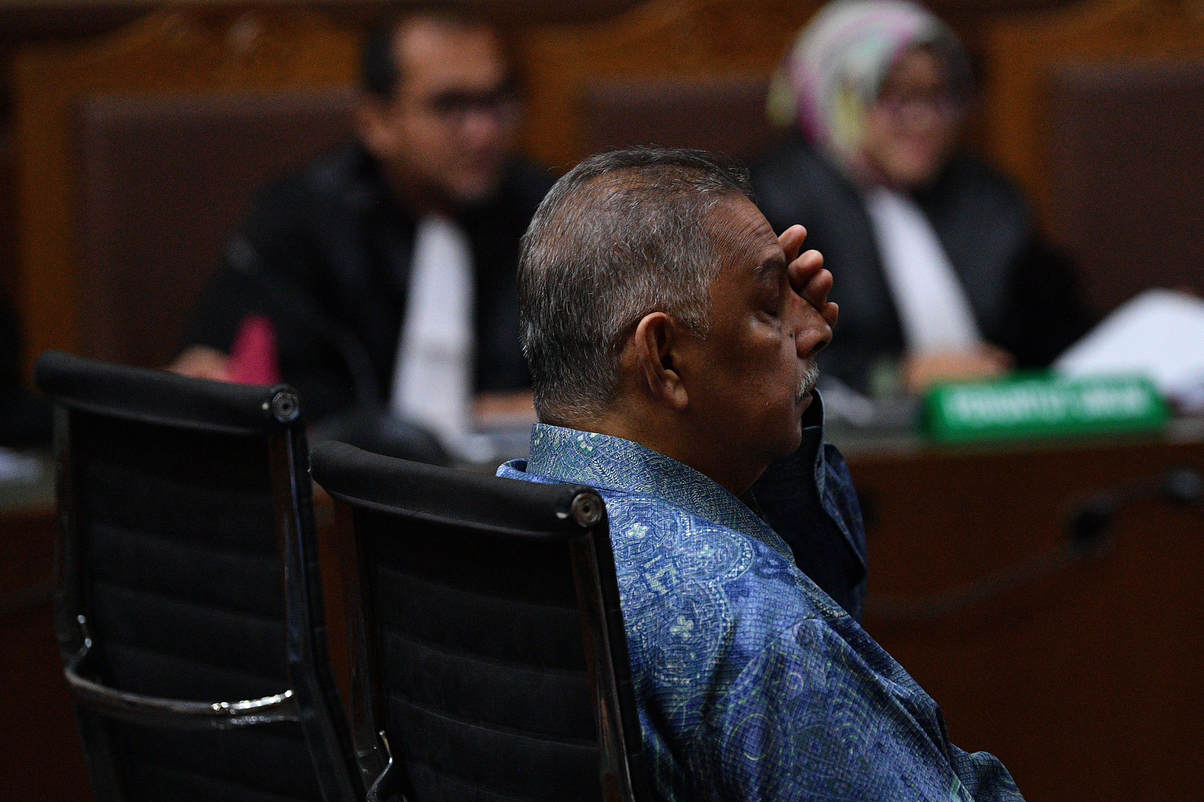 Terdakwa selaku mantan Direktur Utama PLN Sofyan Basir menjalani sidang dakwaan kasus suap proyek PLTU Riau-1 di Pengadilan Tipikor