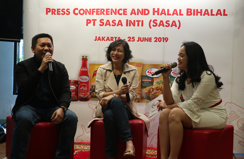 Jumpa pers dan halal bihalal Sasa.