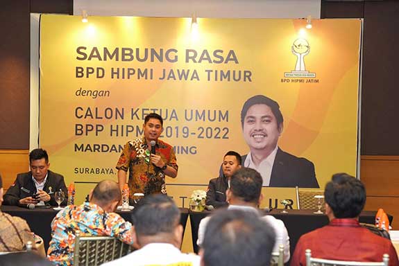 Sambung Rasa BPD HIPMI Jaya Timur dengan calon Ketua Umum BPP HIPMI 2019-2022 Mardani H Maming