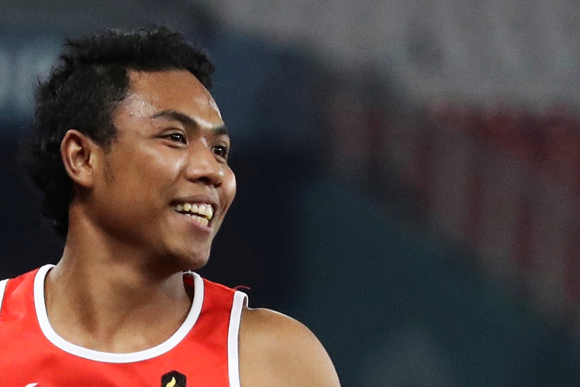  Atlet lari cepat nasional Lalu Muhammad Zohri 