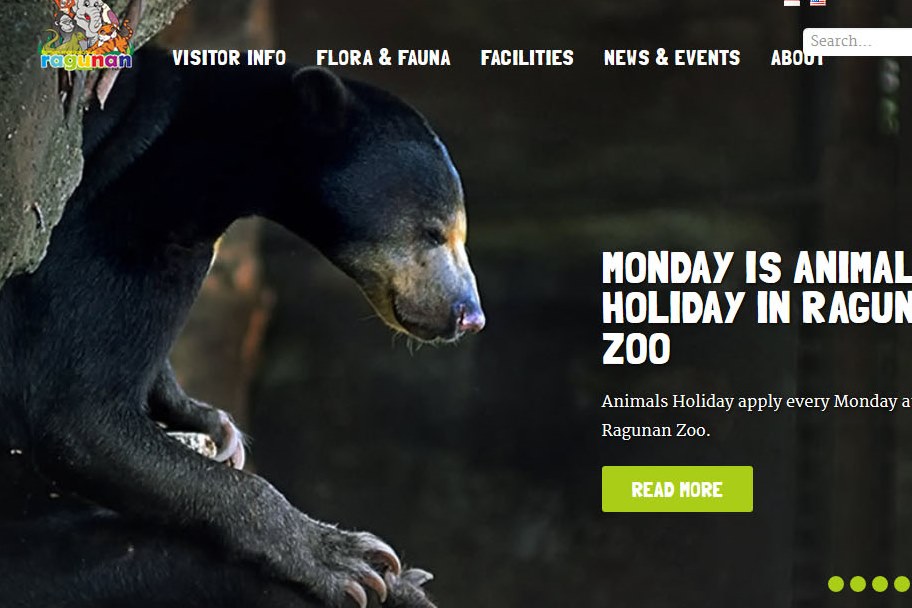 Laman Taman Margasatwa Ragunan.