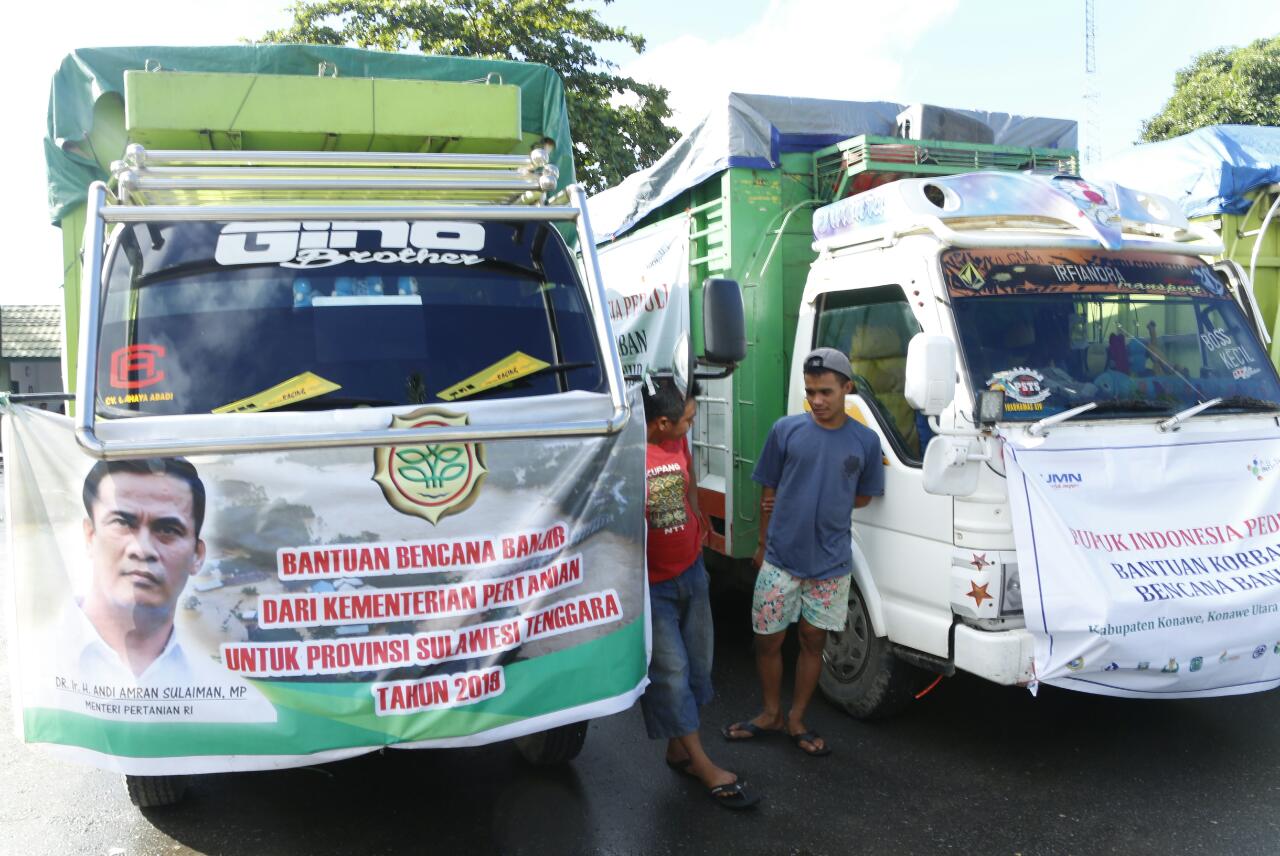 Sumbangan Kementan ke korban bencana.