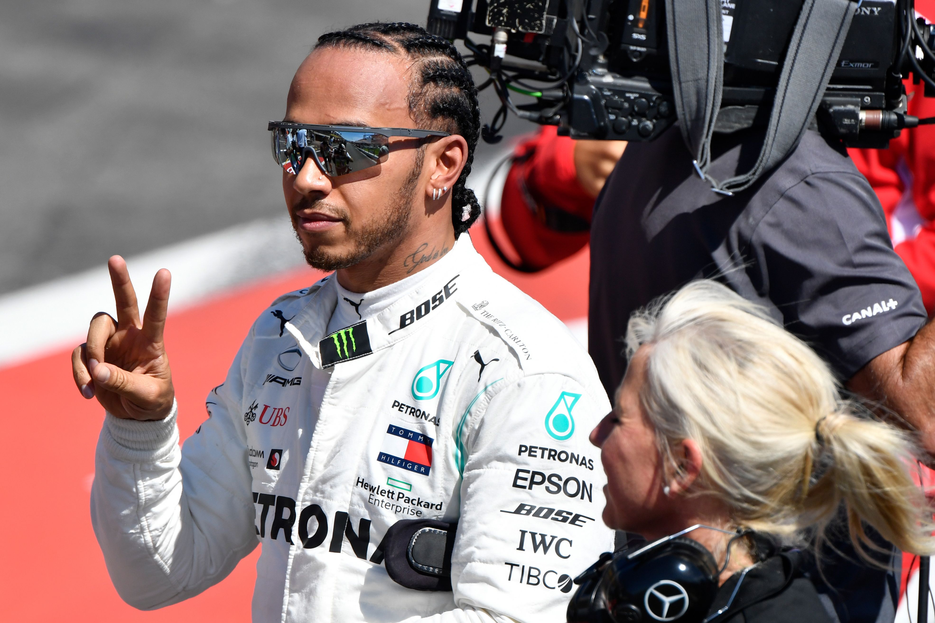 Pembalap tim Mercedes asal Inggris, Lewis Hamilton memenangi babak kualifikasi di Circuit Paul Ricard in Le Castellet, Prancis, Sabtu (22/6)