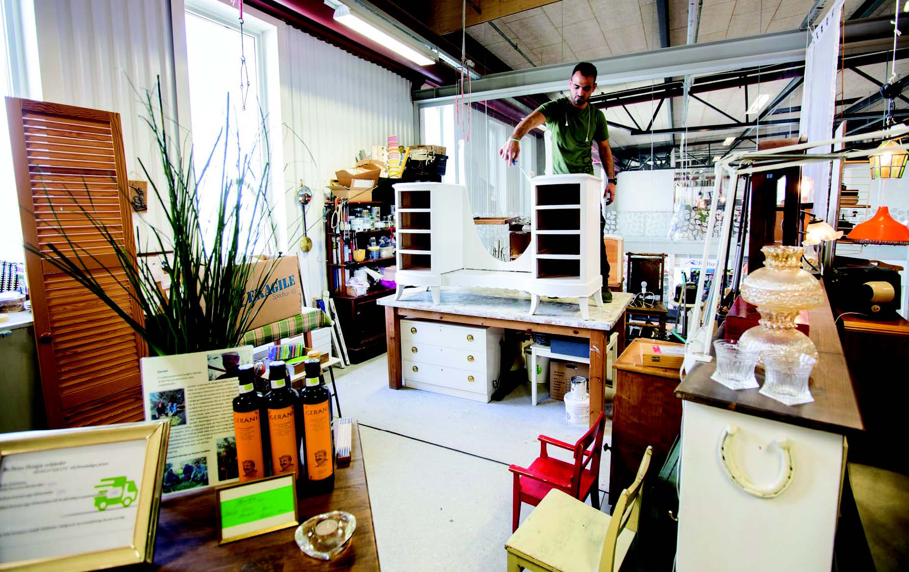 Barang-barang daur ulang.