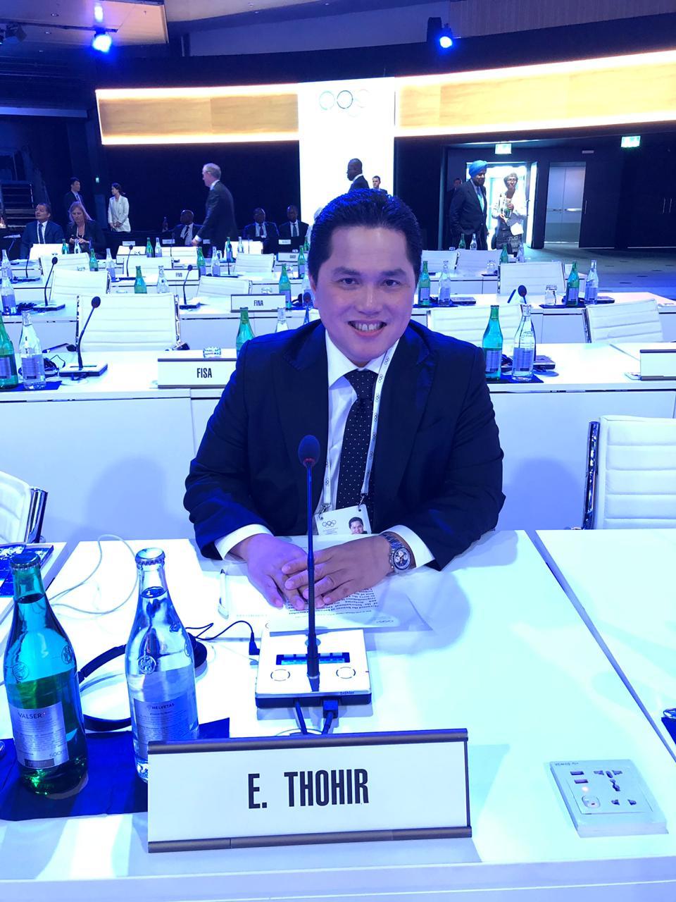 Erick Thohir di sidang IOC ke-134, di Lausanne, Swiss