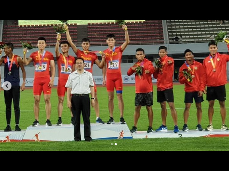 Tim estafet Indonesia meraih medali perunggu di Asian Athletics Grand Prix 2019 seri pertama