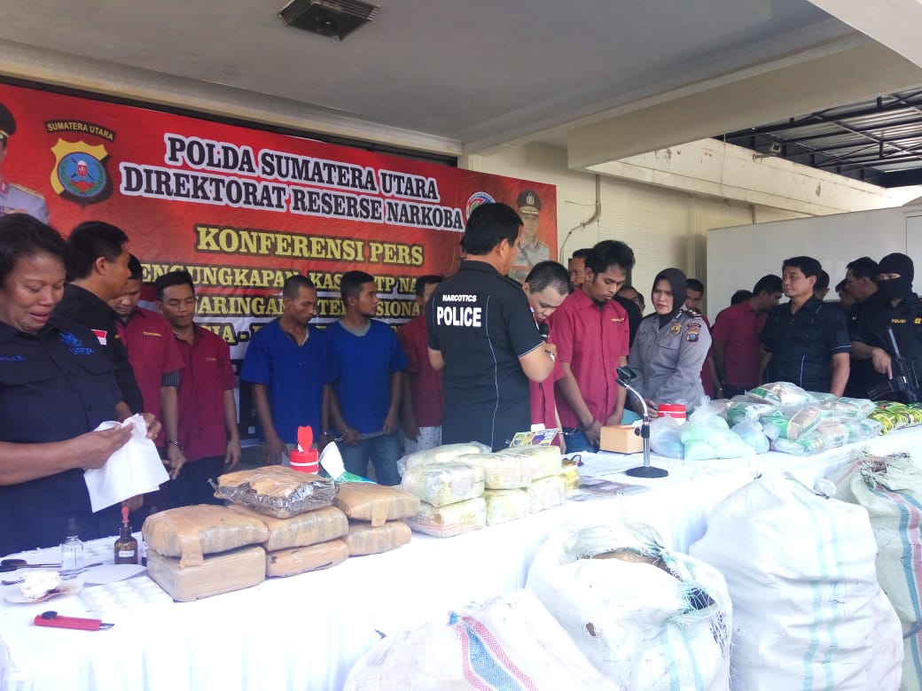 Polda Sumut Sita 50 Kilogram Sabu dan Ribuan Pil Ekstasi 