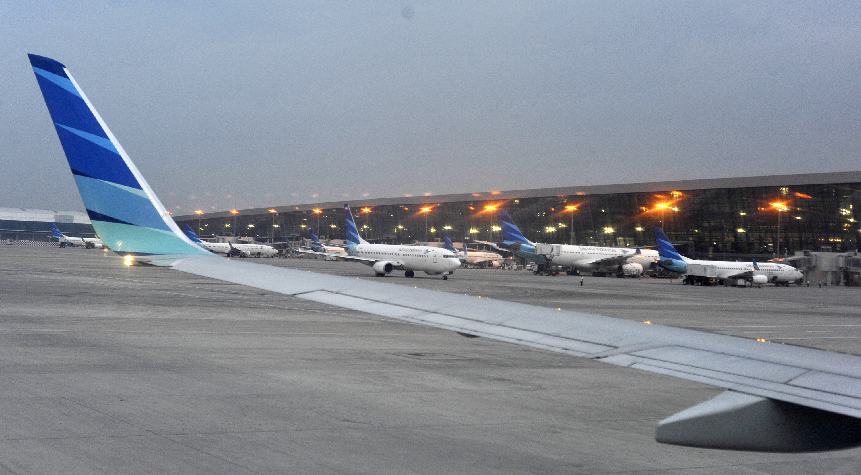 Pesawat milik maskapai Garuda Indonesia.