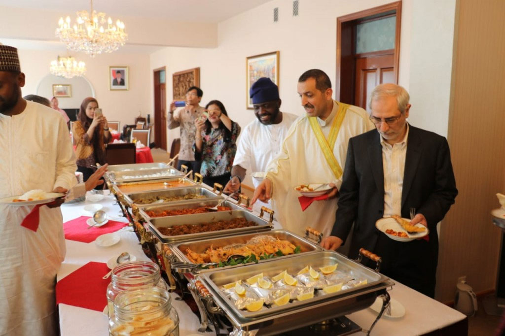 KBRI Pyongyang menggelar open house Idulfitri. 