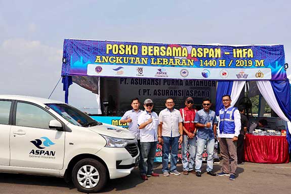 Posko bersama ASPAN angkutan mudik membuka  layanan pendaftaran asuransi dengan aplikasi messenger WhatsApp