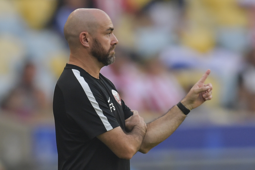 Pelatih Qatar Felix Sanchez.