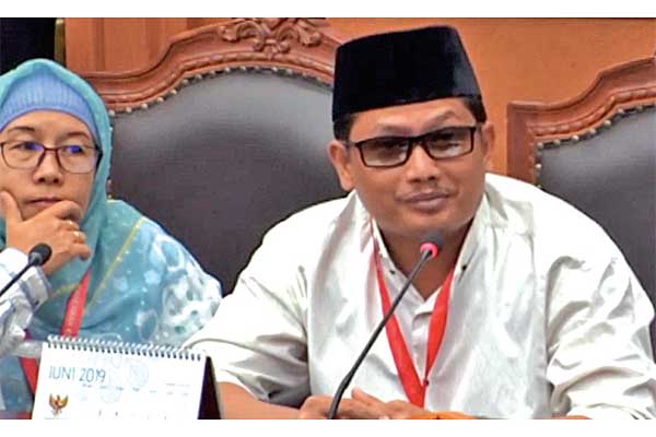 Saksi dari tim Badan Pemenangan Nasional (BPN) Prabowo-Sandiaga, Rahmadsyah