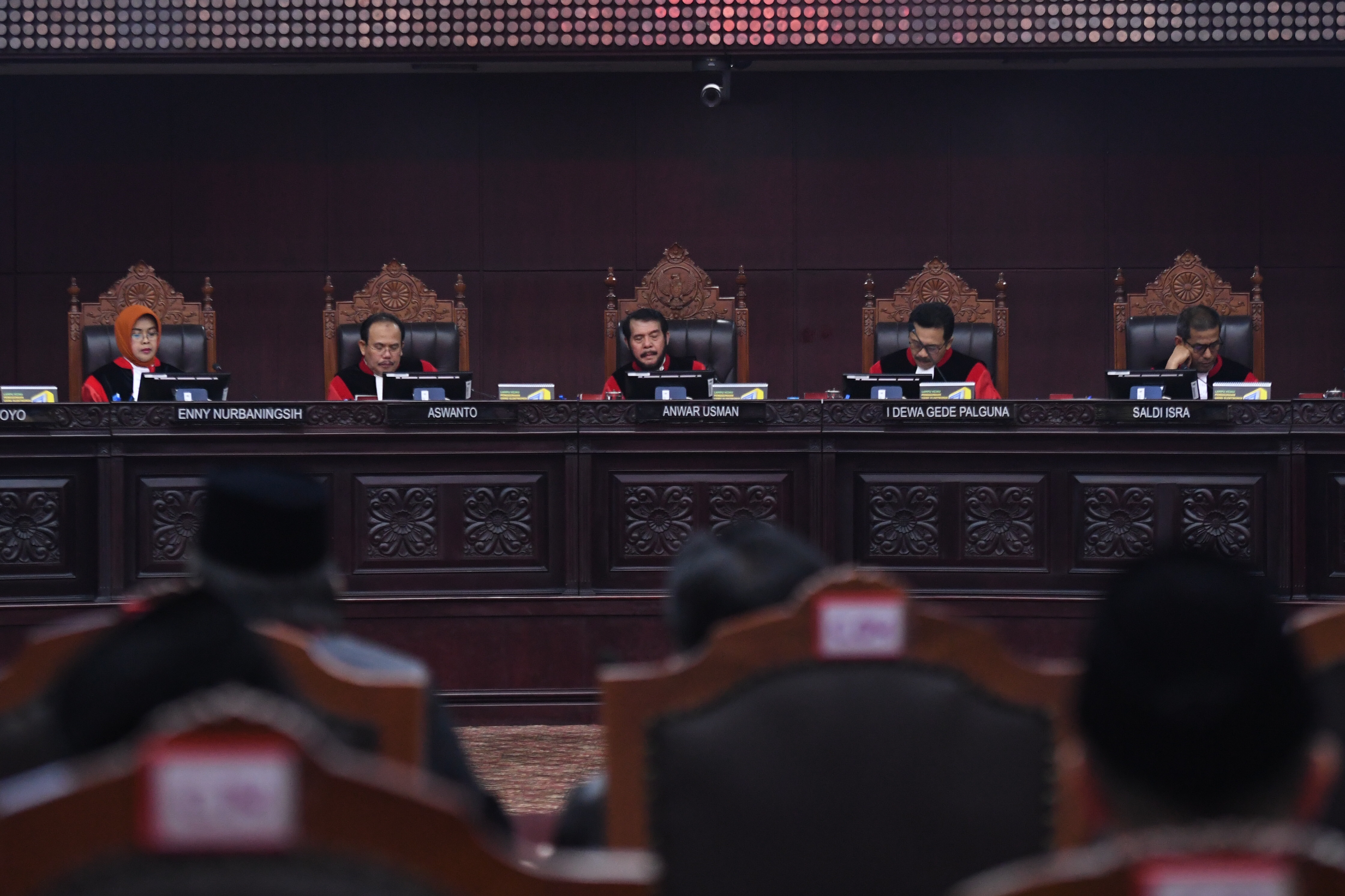 Hakim MK dalam sidang putusan PHPU Pilpres 2019