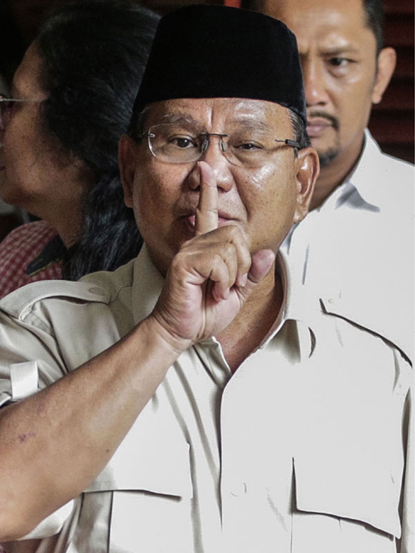 Calon presiden nomor urut 02 Prabowo Subianto.