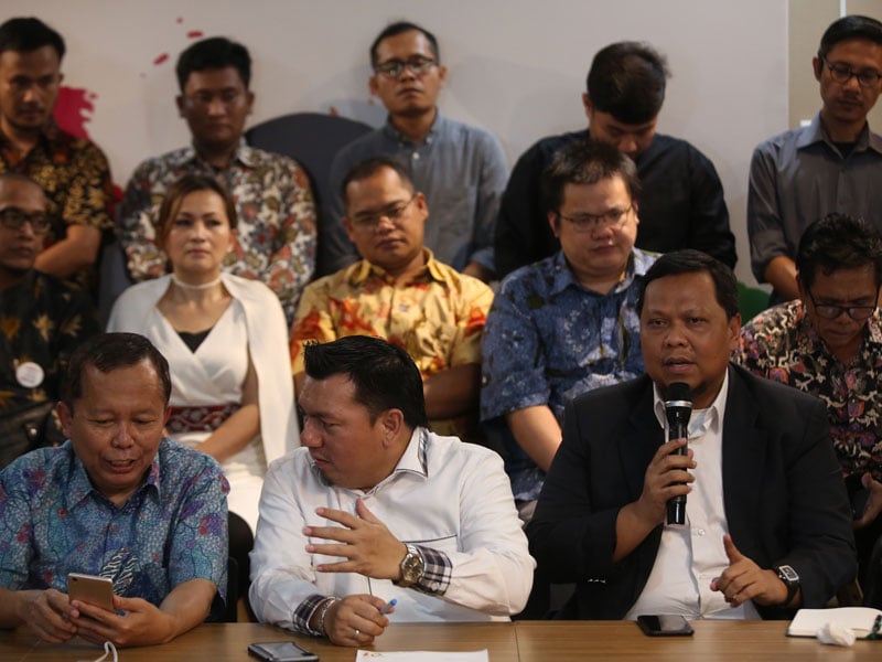 Keterangan pers terkait kesiapan tim hukum TKN menghadapi sengketa Pilpres di MK.