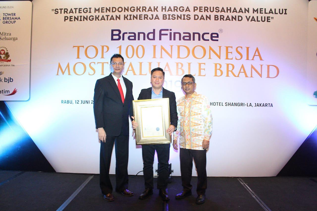 PT. Gajah Tunggal Tbk saat menerima Indonesia Most Valuable Brand 2019 