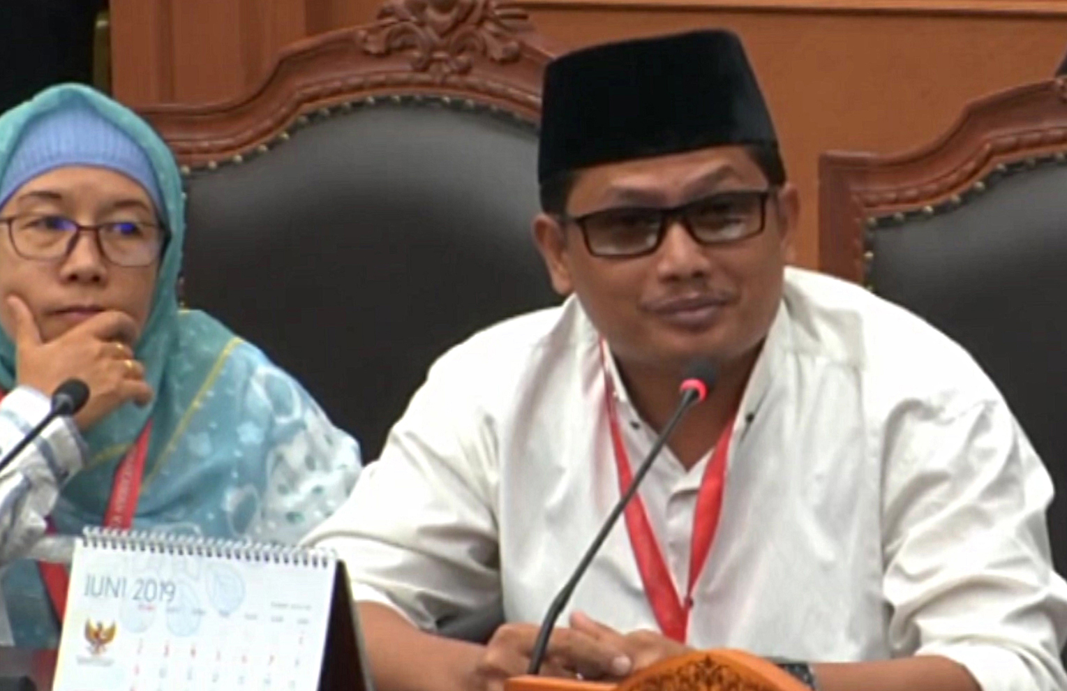 Saksi dari tim Badan Pemenangan Nasional (BPN) Prabowo-Sandiaga, Rahmadsyah.