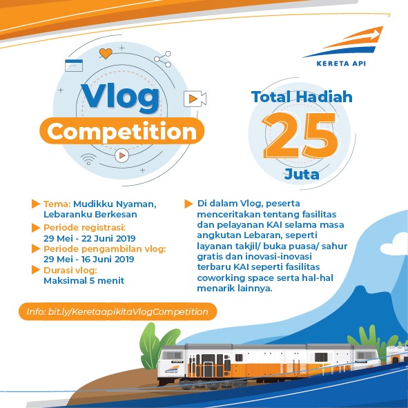 Kompetisi vlog KAI, Mudikku Nyaman Lebaranku Berkesan