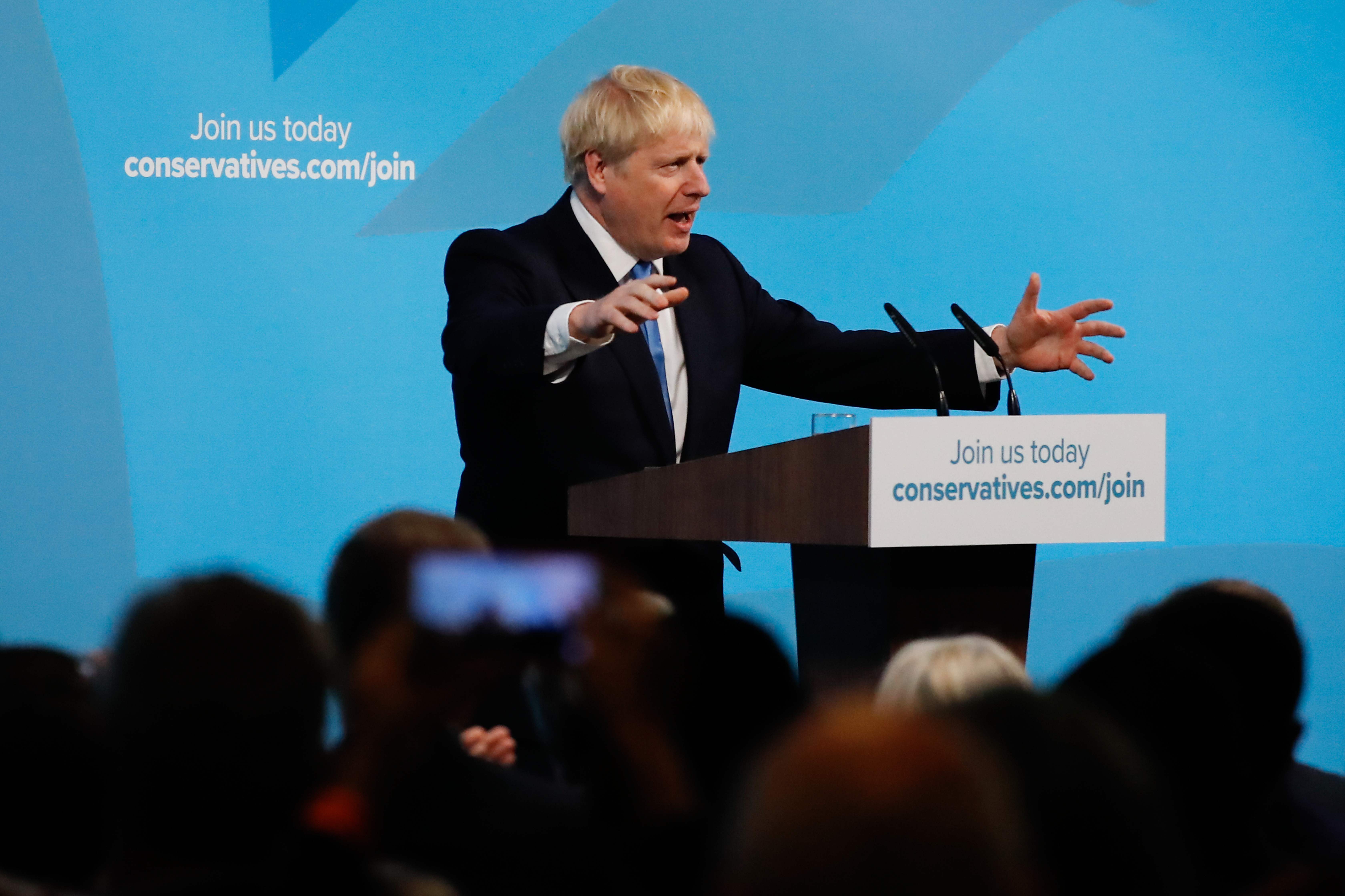 Pemimpin Partai Konservatif Baru dan perdana menteri yang akan datang Boris Johnson  