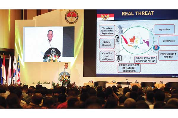 Menteri Pertahanan Ryamizard Ryacudu menyampaikan sambutan saat membuka Seminar Indonesia International Defense Science Seminar (IIDSS) 2019