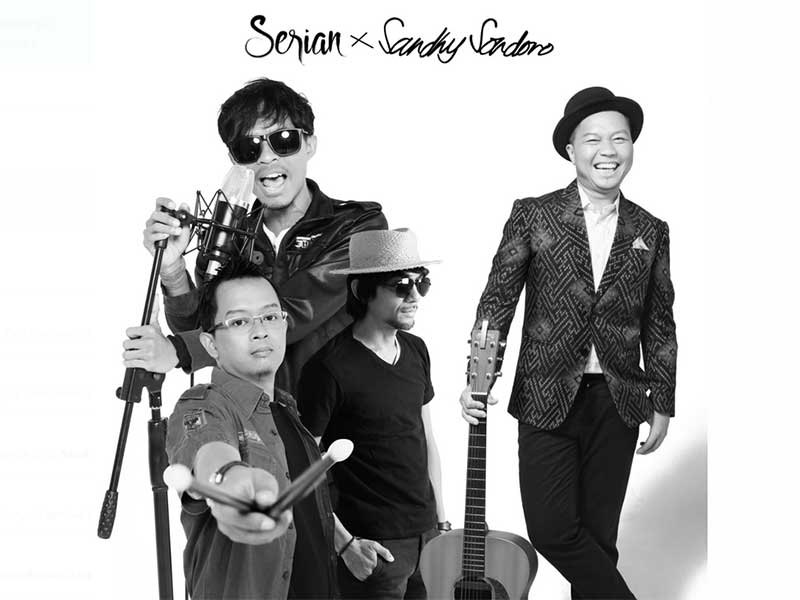 Grup band Serian dan Sandhy Sandoro.