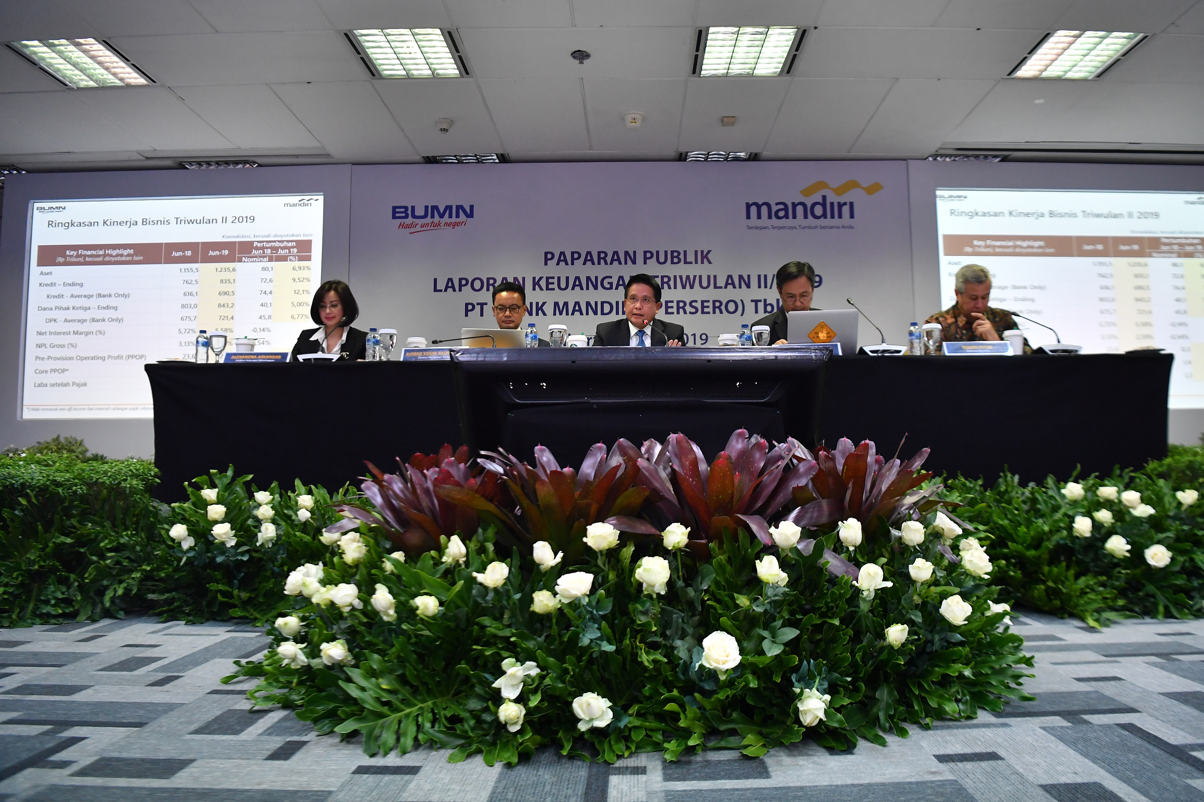 Bank Mandiri melakukan paparan kinerja Kuartal-II 2019