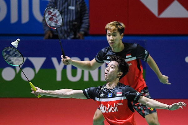 Ganda putra Kevin Sanjaya Sukamuljo/Marcus Fernaldi Gideon 