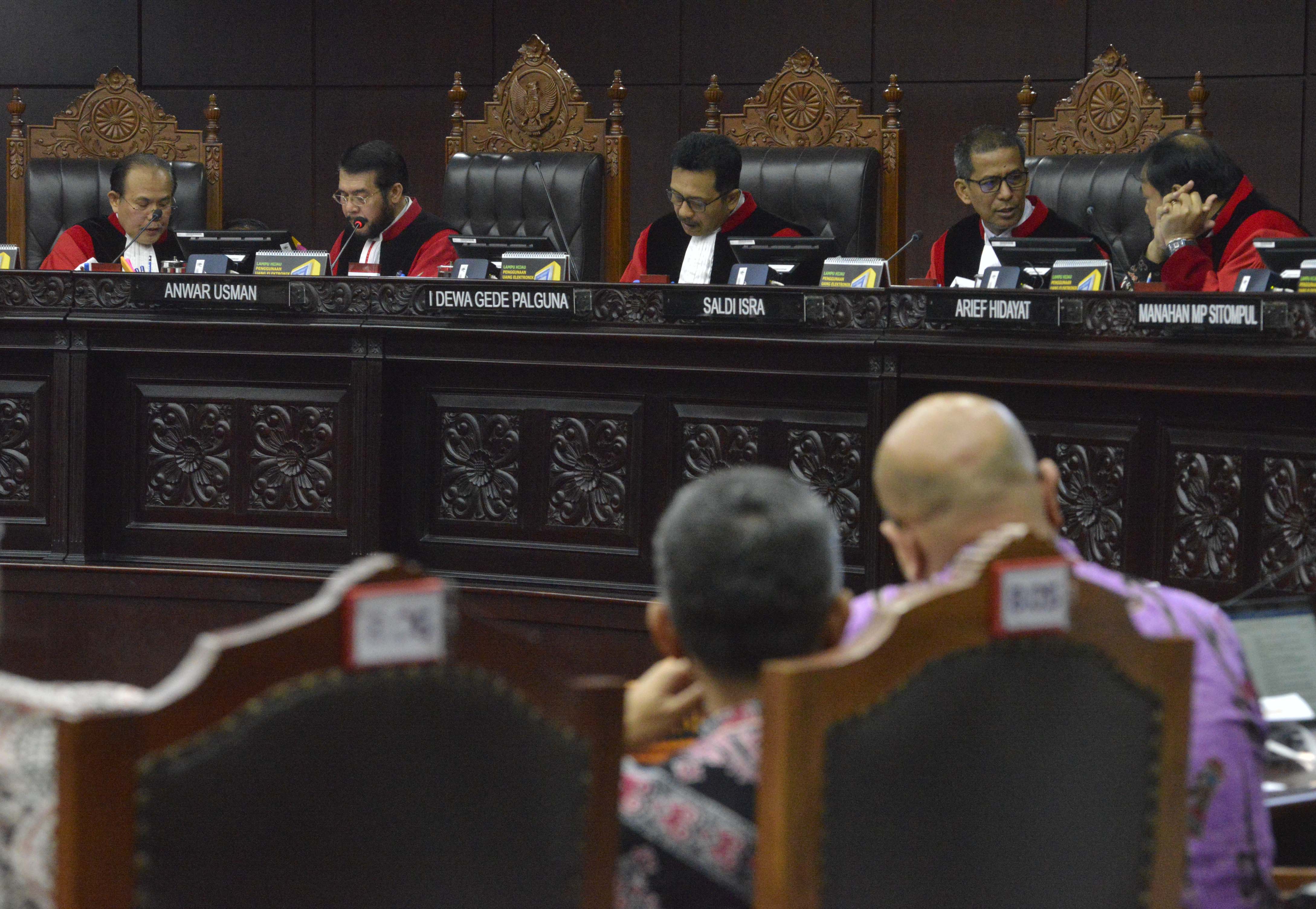 Suasana sidang di Mahkamah Konstitusi