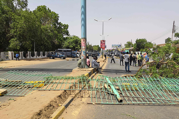 Suasana unjuk rasa di Sudan