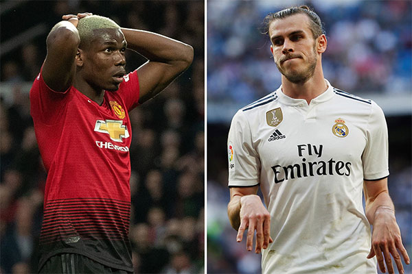 Paul Pogba (kiri)-Gareth Bale (kanan)