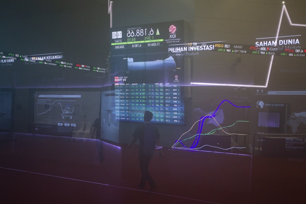 Suasana perdagangan di Bursa Efek Indonesia