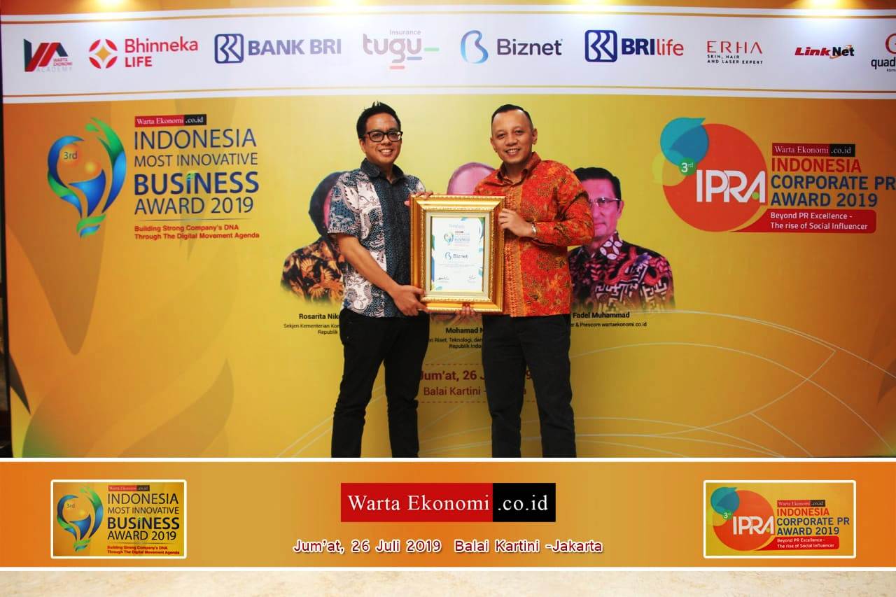 Biznet Raih Indonesia Most Innovative Business Award 2019
