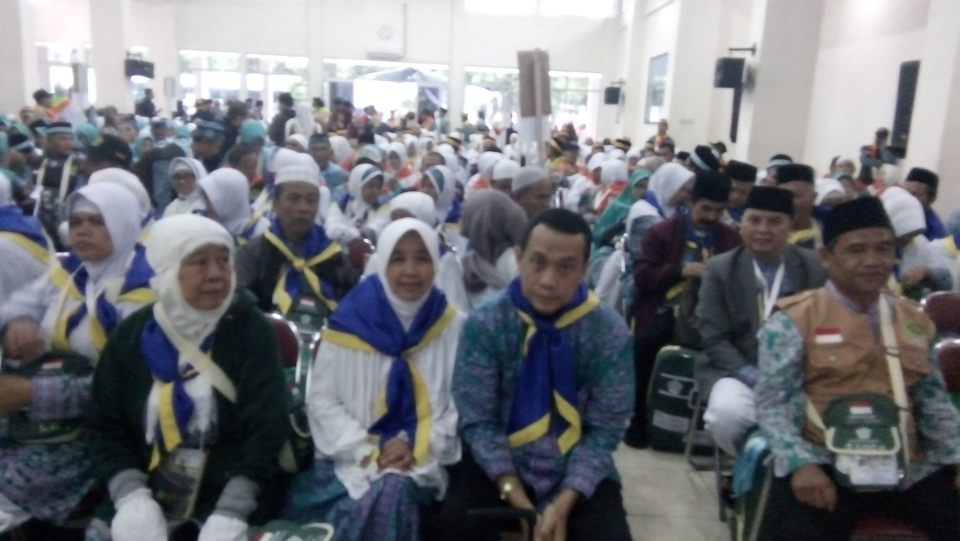 Para calon jemaah haji dari Tasikmalaya, Jawa Barat.