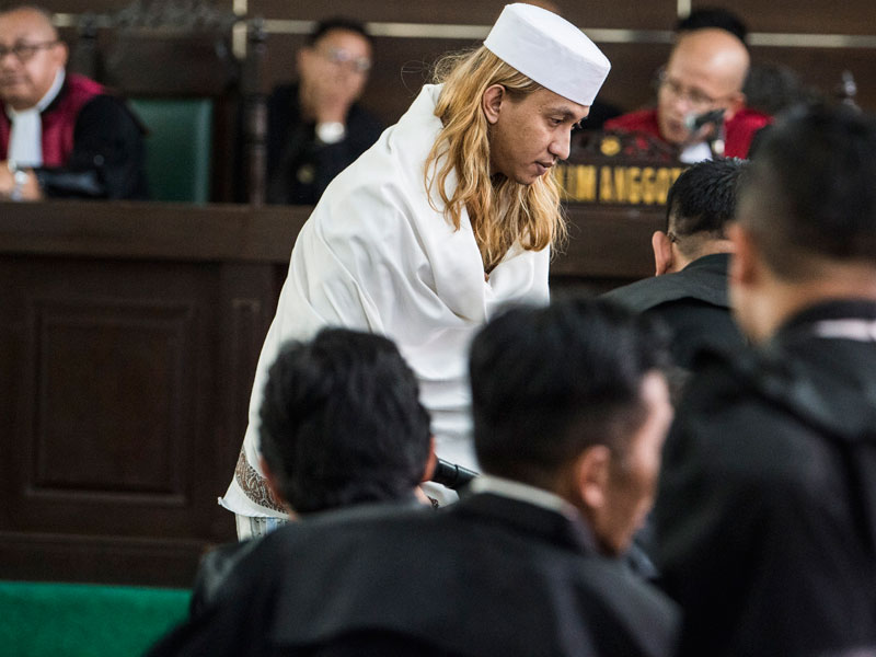 Terdakwa kasus dugaan penganiayaan terhadap remaja Bahar bin Smith.