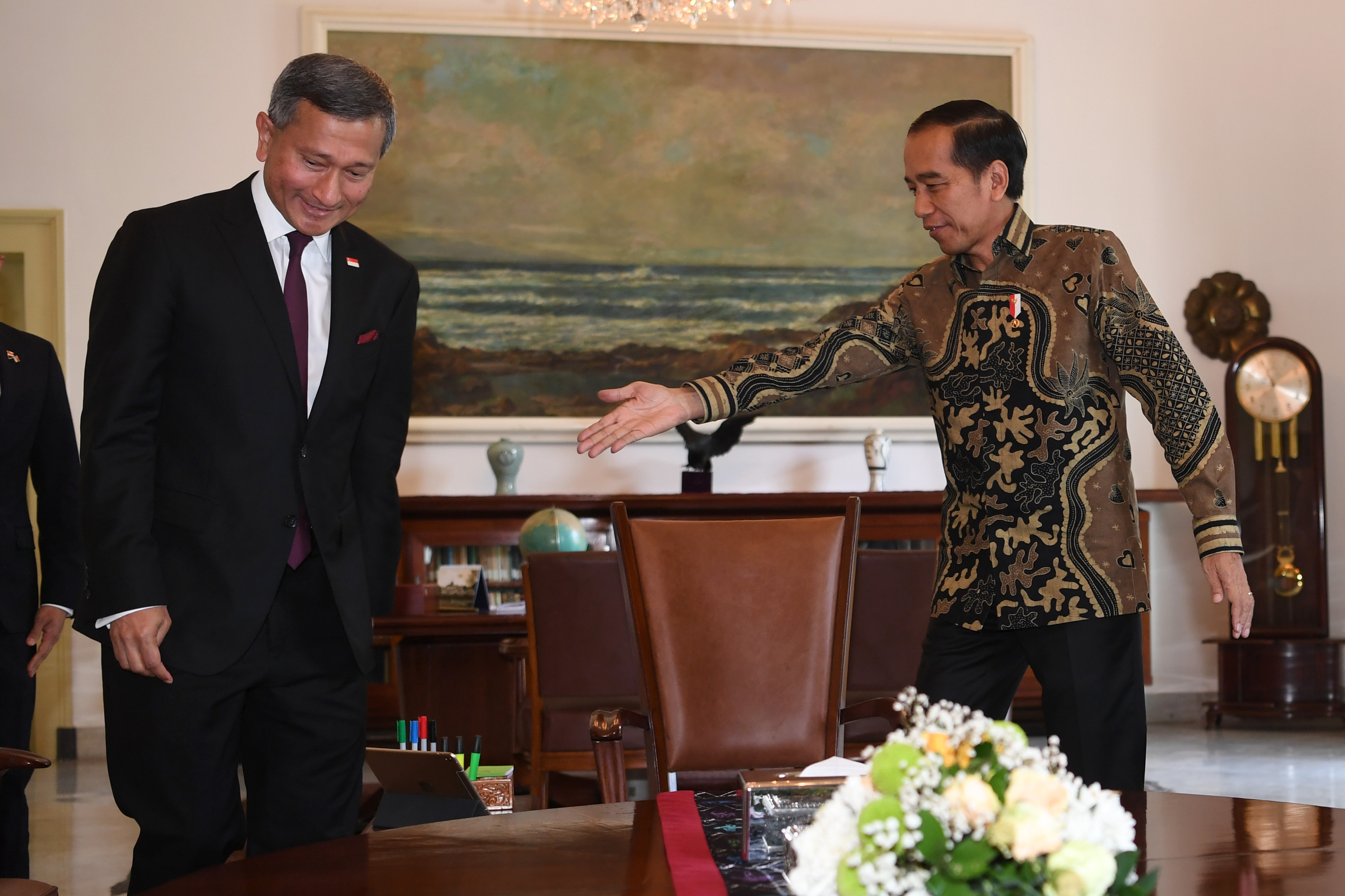 Bertemu Menlu Singapura, Jokowi Jelaskan Visi Indonesia