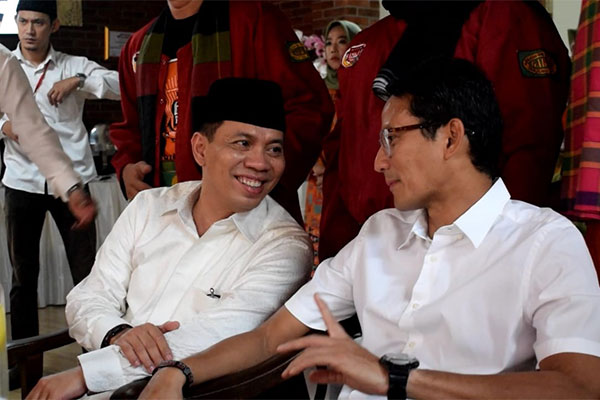 Sandiaga Uno menghadiri syukuran Purwanto