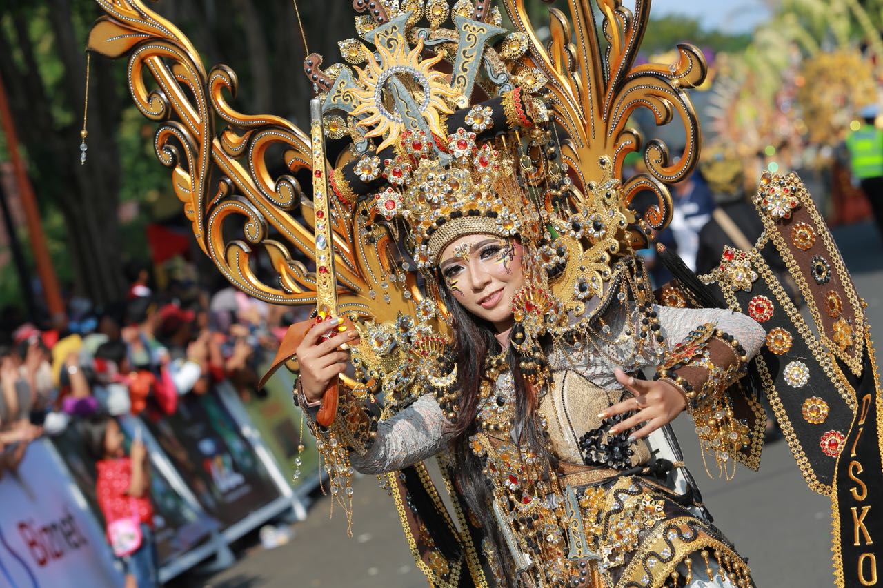 Salah seorang peserta Banyuwangi Ethno Carnival (BEC).
