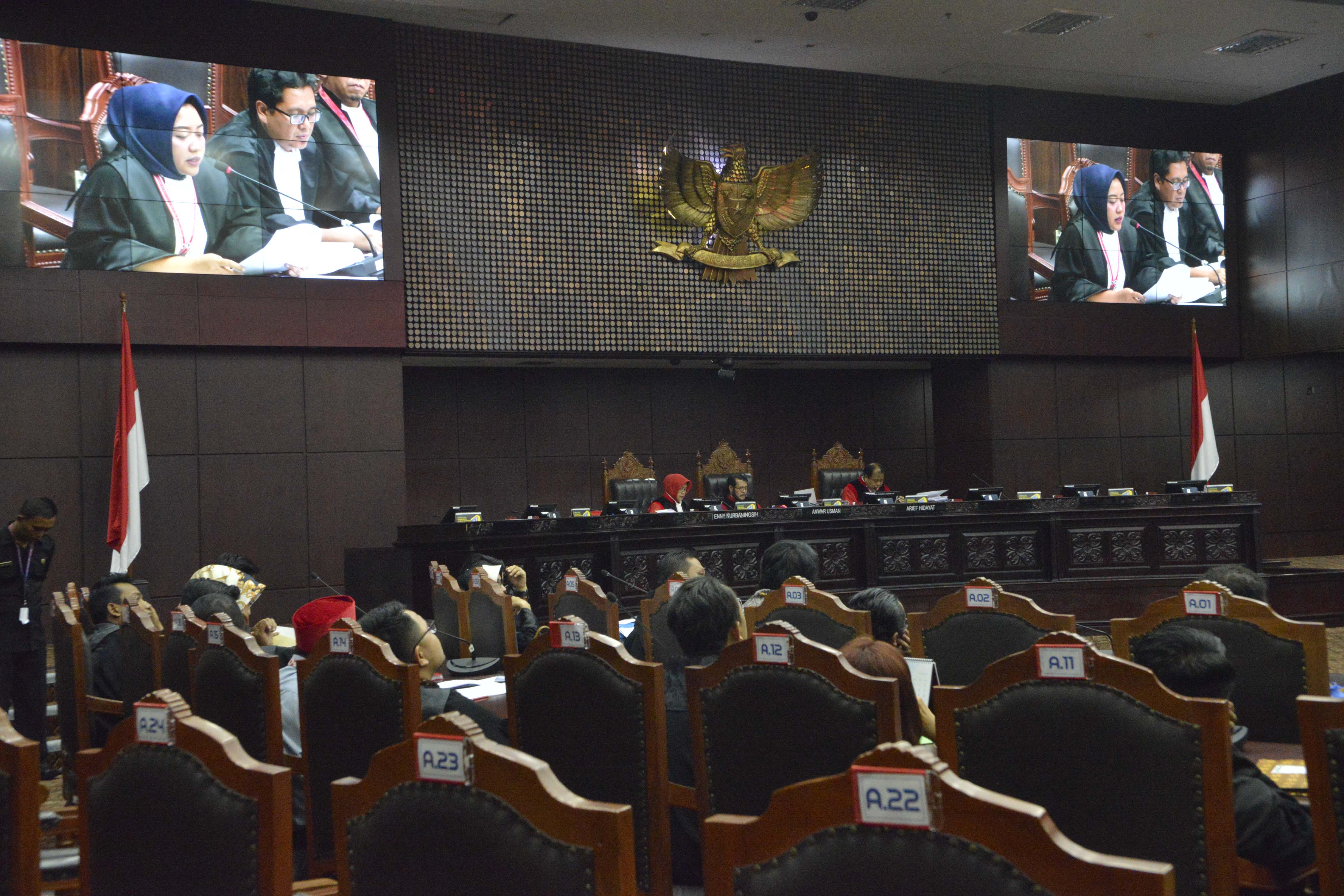 Suasana sidang sengketa Pileg 2019