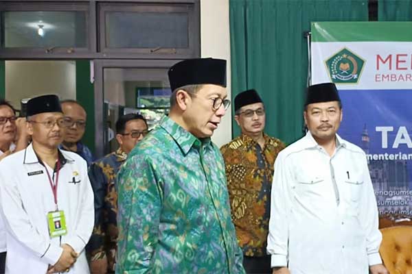 Menteri Agama Mengecek Kesiapan Asrama Haji Palembang,  Kamis (11/7).