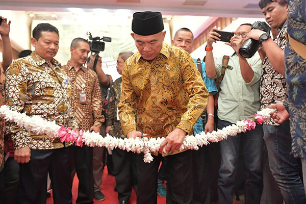  Menteri Pendidikan dan Kebudayaan, Muhadjir Effendy, di Plaza Insan Berprestasi Kemendikbud, Jumat (26/7).