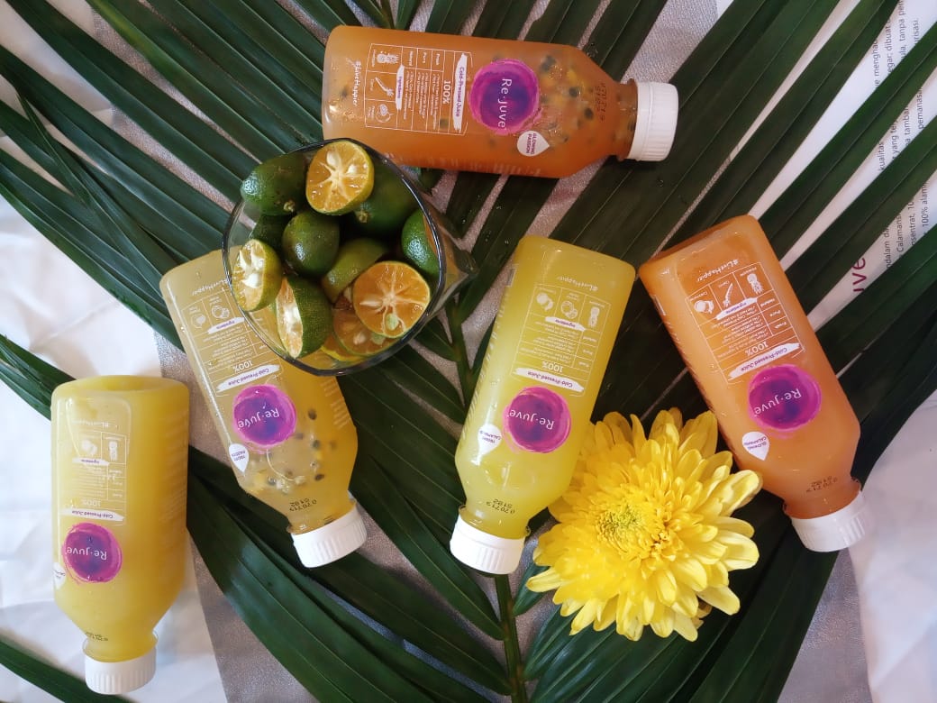 Aneka minuman berbahan dasar jeruk dan markisa terbaru Re Juve.