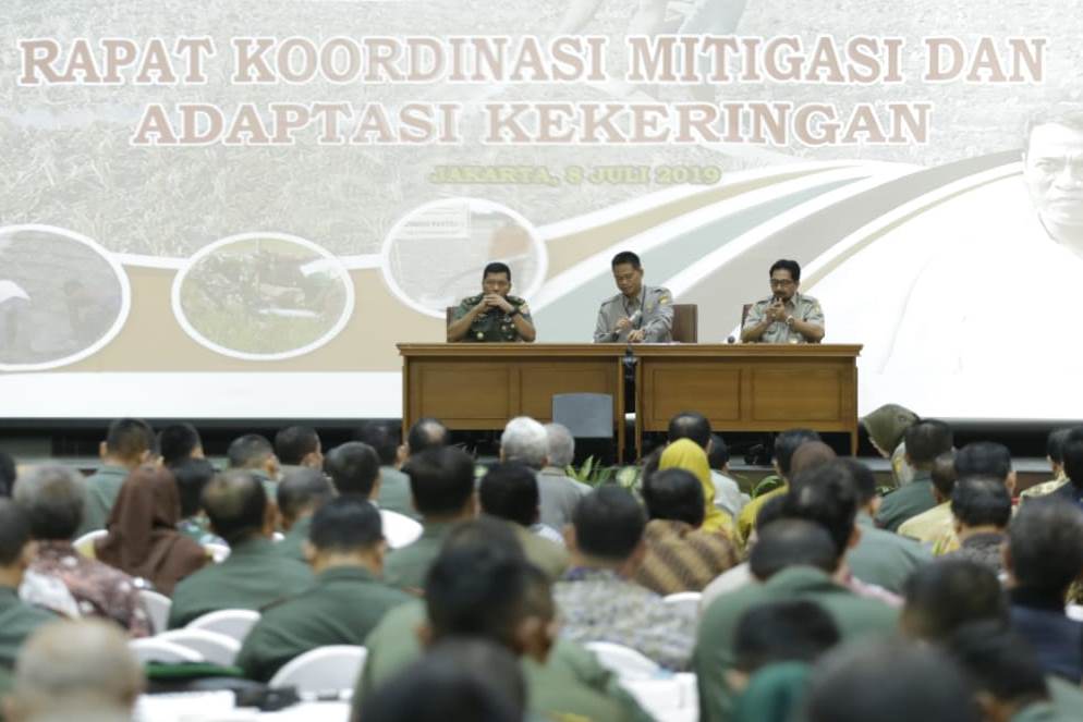 Rapat koordinasi mitigasi kekeringan di Jakarta, Senin (8/7)