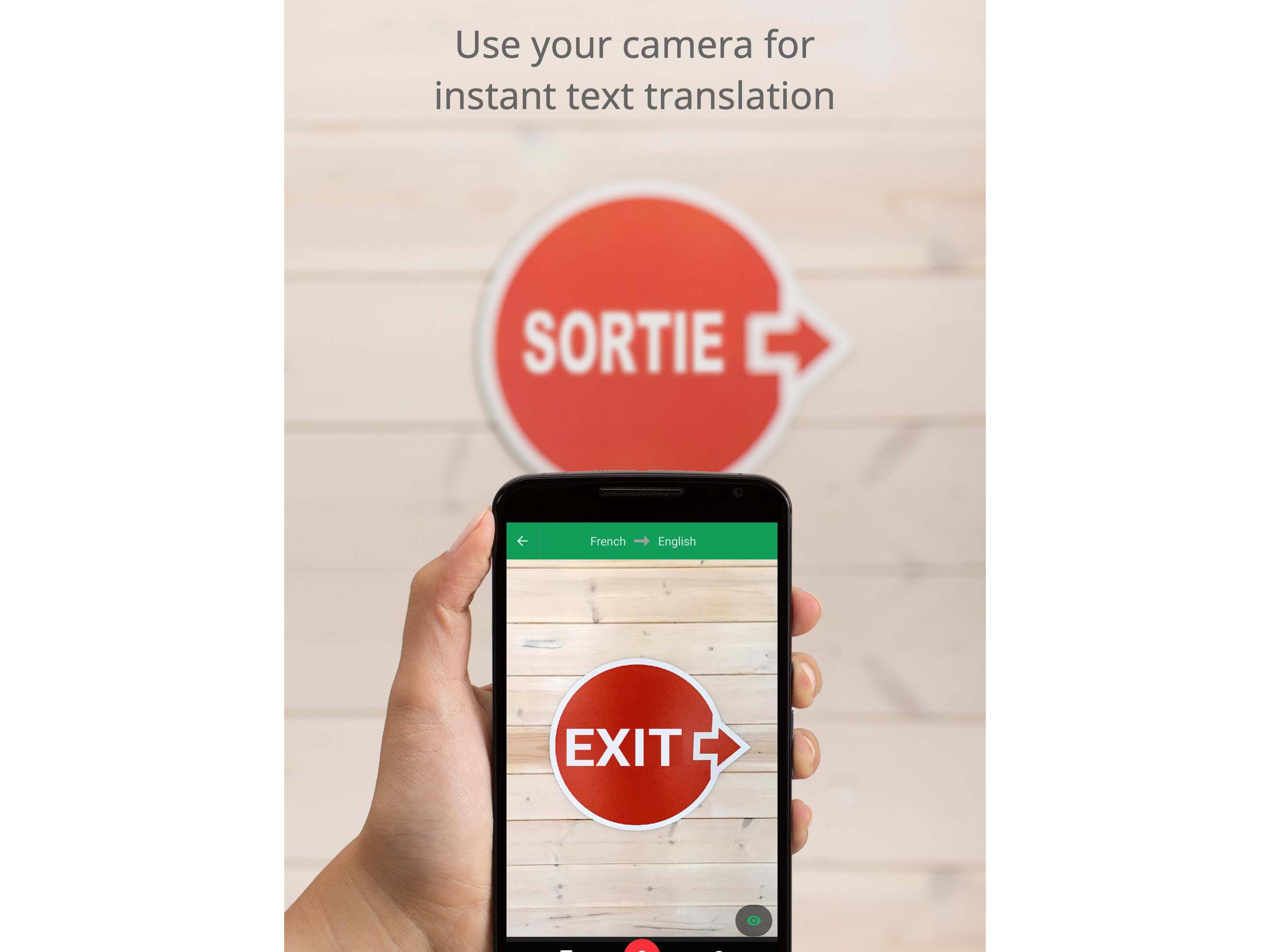 Aplikasi camera instant di Google Translate.